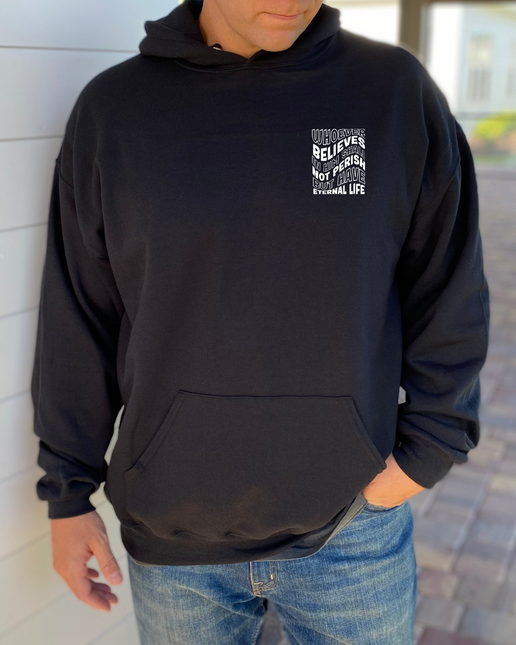 Christian Teen Gift Youth Group Gift Christian Winter Wear Christian Hoodie Bible Verse Hoodie Church Wear Faith Clothing Worship Sweatshirt John 3:16 Hoodie Religious Gift