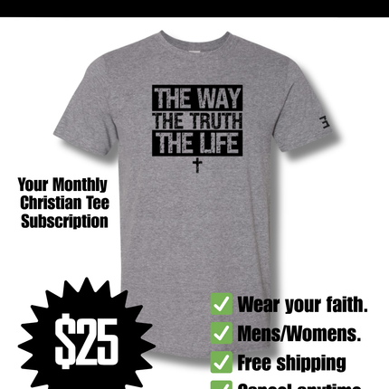 The Equipped Tee Club – Monthly Christian T-Shirt Subscription