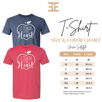 Teach 4 The Heart T-shirt - Red