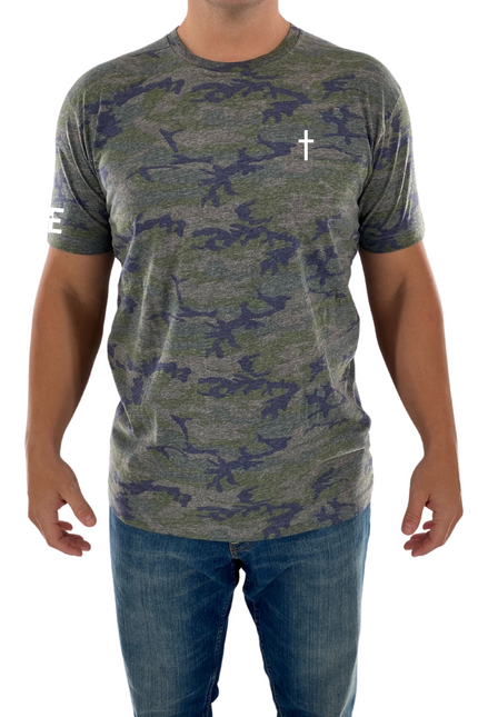 Cross Left Chest Mens Tee