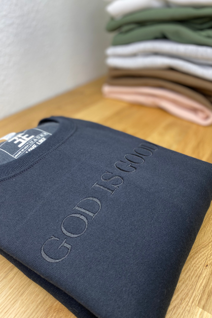 GOD IS GOOD Embroidered Sweatshirt
