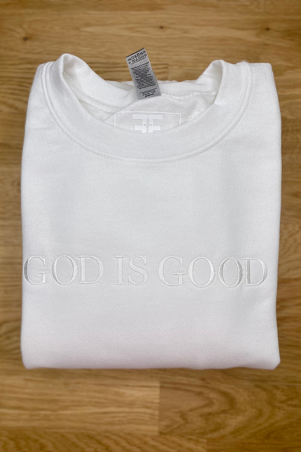 GOD IS GOOD Embroidered Sweatshirt