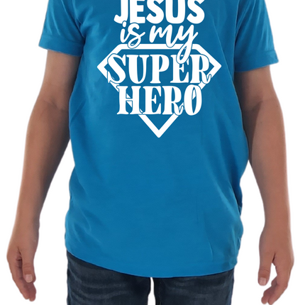 Jesus Is My Superhero Kids Tee