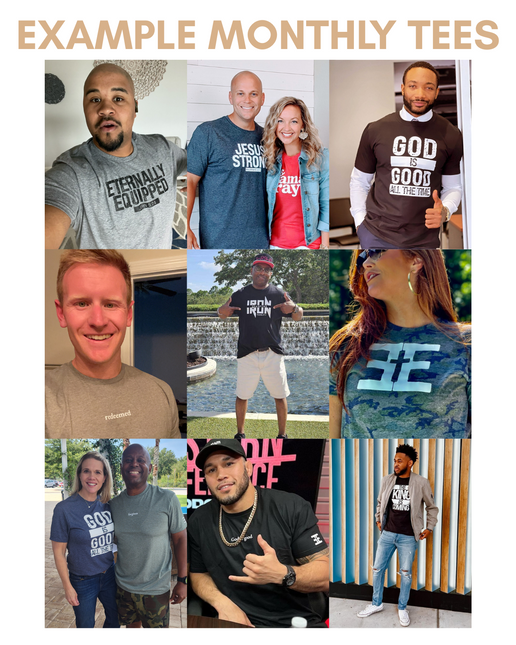 Scripture-inspired Christian T-shirt design from Equipped Tee Club