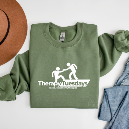 Therapy Tuesdays Crewneck Sweatshirt